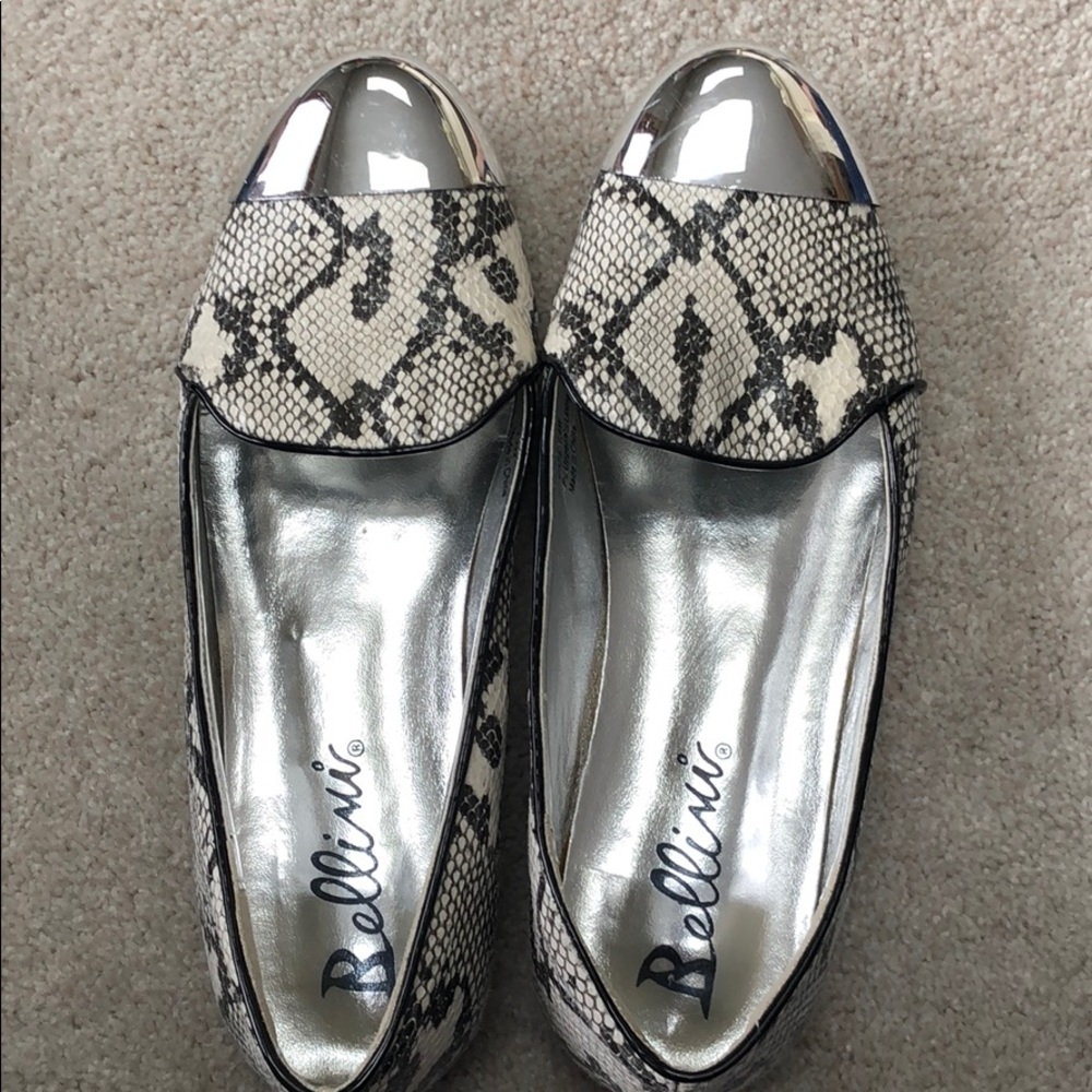 Bellini snakeskin loafers size 7.5